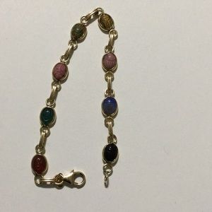 14k Vintage Carla Scarab Bracelet 7.25”